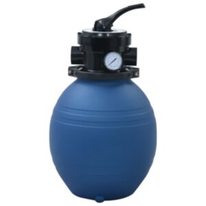 U24 baseina smilšu filtrs 4 pozīcijās ar vārsta zilu 300 mm