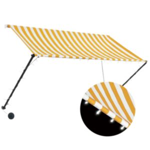 U24 saliekamā nojume ar LED, 250 x 150 cm, dzeltena un balta