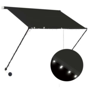 U24 izvelkamais nojume ar LED, 150 x 150 cm, antracīta pelēka