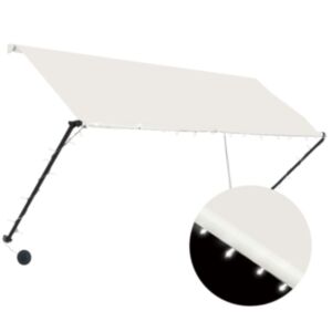 U24 izvelkams nojume ar LED, 250 x 150 cm, krēmīgi balta