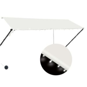 U24 saliekamā nojume ar LED, 300 x 150 cm, krēmīgi balta