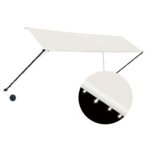 U24 saliekamā nojume ar LED, 350 x 150 cm, krēmīgi balta