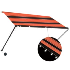 U24 izvelkams nojume ar LED, 250 x 150 cm, oranža un brūna
