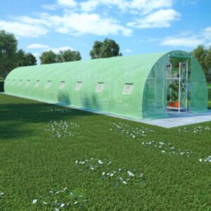 U24 siltumnīca ar tērauda pamatu 45 m² 15 x 3 x 2 m