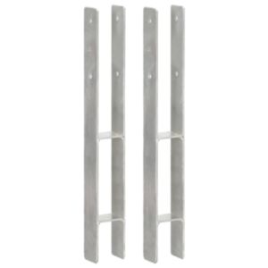 U24 zemes pāļi 2 gab. Sudraba 7 x 6 x 60 cm cinkots tērauds