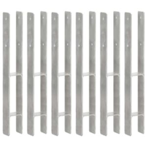U24 zemes pāļi 6 gab. Sudraba 7 x 6 x 60 cm cinkots tērauds
