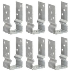 U24 zemes pāļi 6 gab. Sudraba 7 x 6 x 15 cm cinkots tērauds