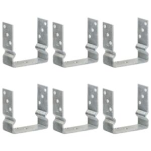 U24 zemes pāļi 6 gab. Sudraba 14 x 6 x 15 cm cinkots tērauds