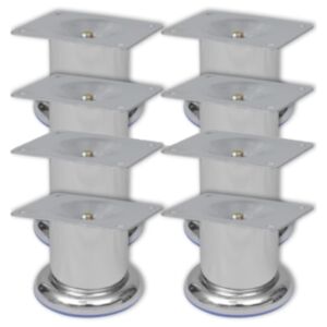 Pood24 ümmargused diivanijalad 8 tk, kroom, 60 mm