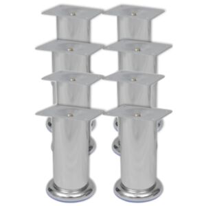 Pood24 ümmargused diivanijalad 8 tk, kroom, 120 mm