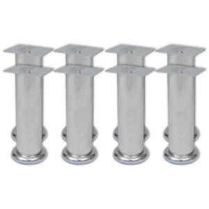 Pood24 ümmargused diivanijalad 8 tk, kroom, 180 mm