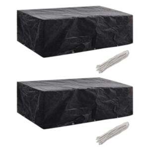U24 dārza mēbeļu pārvalki 2 gab 8 personām polirotang 10 atveres, 300x140 cm