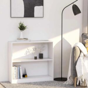Pood24 raamaturiiul Valge 80x24x75 cm Engineered Wood