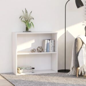 Pood24 2-korruseline valge 80x30x76,5 cm tehispuit