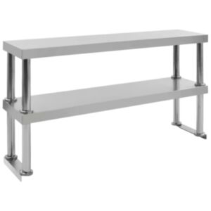U24 настольная 2-х этажная полка, 120 x 30 x 65 см, нержавеющая сталь