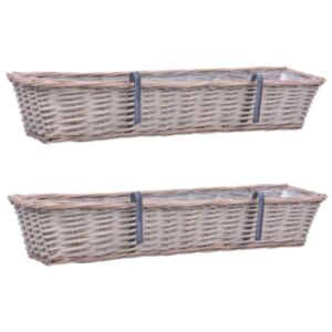 U24 augu kastīte balkonam 2 gab 80x20x15 cm pīts pīts, ar PE oderi
