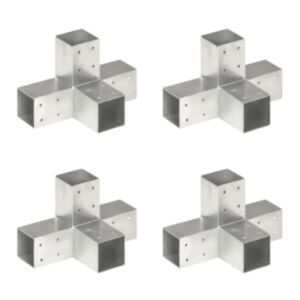Pood24 postiühendused, 4 tk X-kujuline, tsingitud metall, 71 x 71 mm