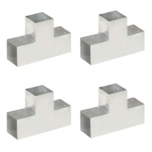 Pood24 postiühendused, 4 tk T-kujuline, tsingitud metall, 101 x 101 mm