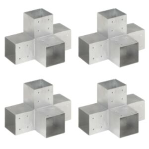 Pood24 postiühendused, 4 tk X-kujuline, tsingitud metall, 101 x 101 mm