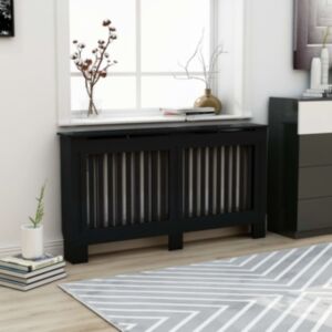 U24 radiatora pārsegs melns 152 x 19 x 81 cm, MDF