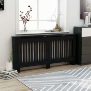 U24 radiatora pārsegs melns 172 x 19 x 81 cm, MDF