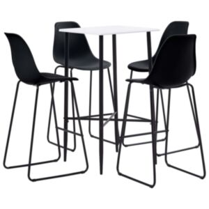 U24 5-daļu stieņu komplekts, plastmasa, melna