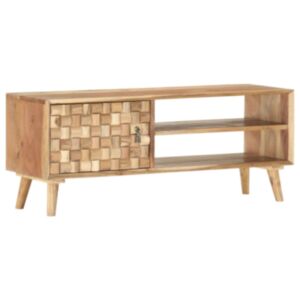 U24 TV skapis, 100 x 35 x 40 cm, atbalsta kaste no akācijas koka