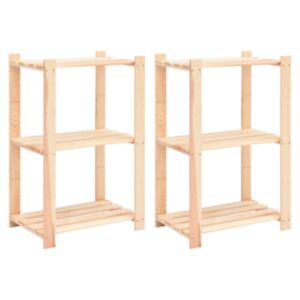U24 3 stāvu noliktavu plaukti, 2 gab., 60x38x90 cm priedes koks 150 kg