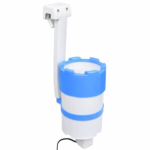 U24 baseina karājas virsmas tīrītājs un pumpis ar adapteri, 16 cm, plastmasa