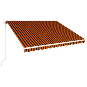U24 automātiskā ievelkamā markīze 400x300 cm, oranža un brūna
