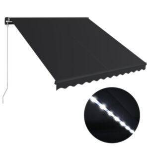 U24 manuāli izvelkams nojume ar LED 300 x 250 cm antracītu