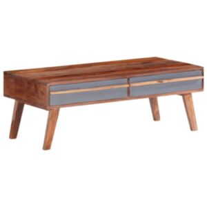 Pood24 kohvilaud, hall, 110 x 50 x 40 cm, India roosipuu
