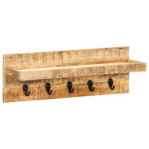 Pood24 seinale kinnitatav riidenagi, 60x15x20 cm, mangopuit