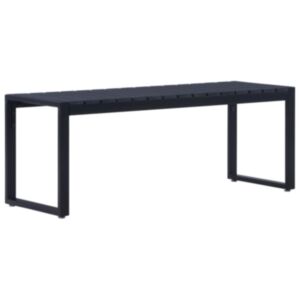 U24 dārza sols, 120,5 cm, PS plāksne, melna
