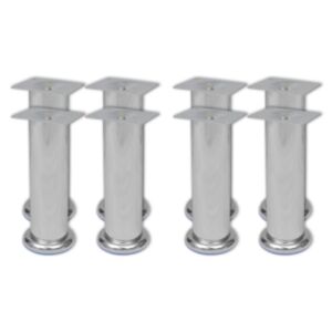 Pood24 diivanijalad 8 tk, ümmargused, kroom, 180 mm