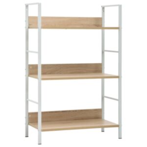 U24 3 stāvu grāmatu plaukts ozols 60x27,6x90,5 cm, skaidu plātne