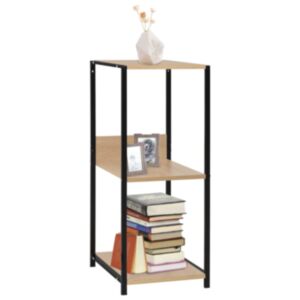 U24 стеллаж книжный малый черный, дуб 33,5x39,6x79,7 см, ДСП