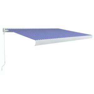 U24 manuālā nojume 400 x 300 cm, zila un balta