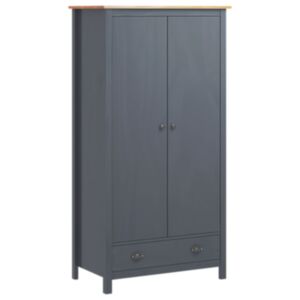 Pood24 2 uksega garderoob "Hill", hall 89x50x170 cm, männipuit
