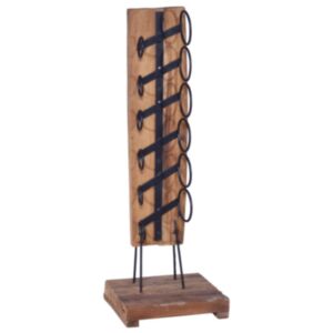 U24 полка винная на 6 бутылок, 35 x 35 x 100 см дуб