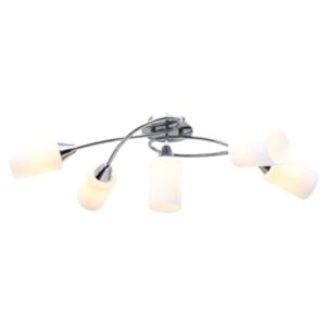 Pood24 laelamp keraamiliste varjudega 5 E14 pirni jaoks, valge koonus