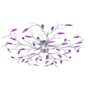 U24 griestu lampa ar akrila loksnēm 5 spuldzēm E14, violeta