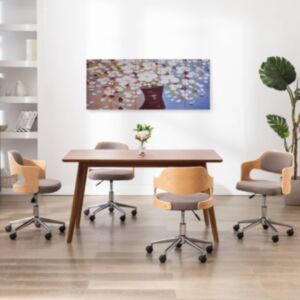 U24 sienas gleznojuma komplekts uz audekla, ziedi vāzes krāsā, 150x60 cm