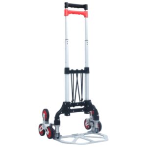 U24 saliekamais kāpņu transporta ratiņš 70 kg, alumīnijs, sudrabs