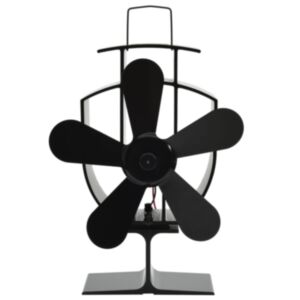 U24 siltuma ventilatora ventilators ar 5 asmeņiem, melns