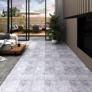 U24 PVC grīdas dēļi 5,26 m², 2 mm pelēki cementa
