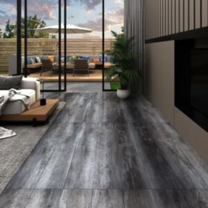 U24 PVC grīdas flīzes, 4,46 m² 3 mm, pašlīmējošas, spīdīgi pelēkas
