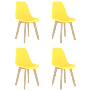 Pood24 söögitoolid 4 tk, kollane, plast