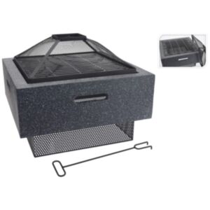 ProGarden tulease grillrestiga kandiline, tumehall, 52,5x52,5x18,5 cm