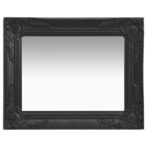 U24 baroka stila sienas spogulis 50 x 40 cm, melns